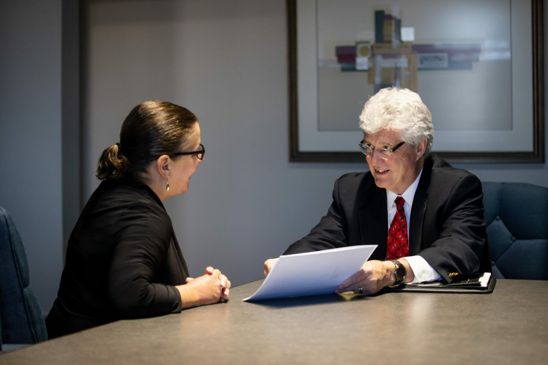 Lawrence York with client