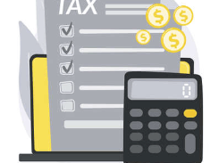 Tax form and calculator representing tax planning