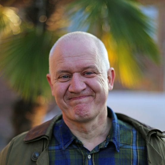 Photo of happy male retiree.